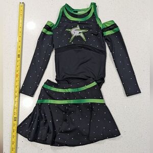 REAL Rebel Athletics ALLSTAR Cheer Uniform Cheerleading ELITE All Star YM Medium
